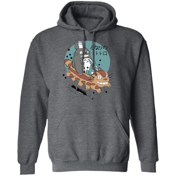 Soot Balls Totoro - Totoro Riding Catbus Hoodie-Apparel, Hoodie, My Neighbor Totoro, Soot Balls Totoro