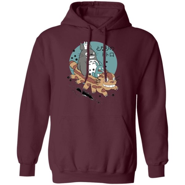 Soot Balls Totoro - Totoro Riding Catbus Hoodie-Apparel, Hoodie, My Neighbor Totoro, Soot Balls Totoro