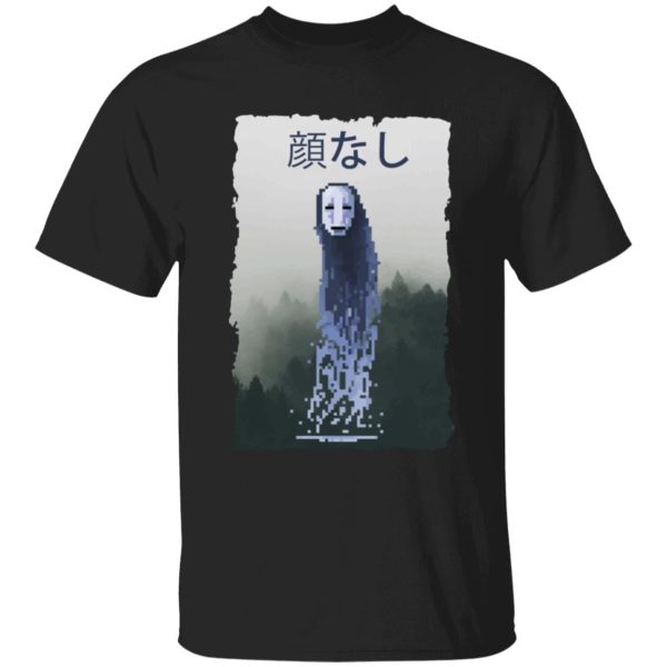 How Long Is Spirited Away - Spirited Away No Face Kaonashi 8bit T Shirt for Kid-How Long Is Spirited Away