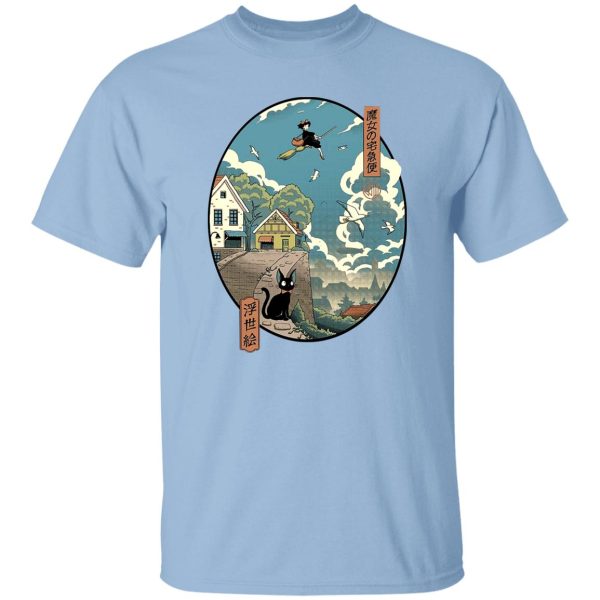 Ursula Kiki's Delivery Service - Kiki’s Delivery Service Ukiyo-E Style T Shirt-Apparel, Kiki's Delivery Service, Tshirt, Ursula Kiki's Delivery Service