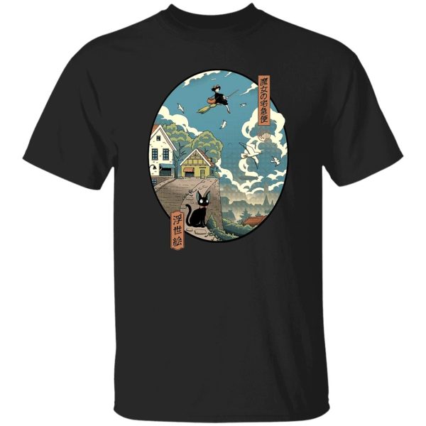 Ursula Kiki's Delivery Service - Kiki’s Delivery Service Ukiyo-E Style T Shirt-Apparel, Kiki's Delivery Service, Tshirt, Ursula Kiki's Delivery Service