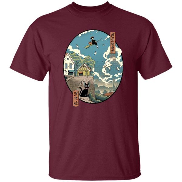 Ursula Kiki's Delivery Service - Kiki’s Delivery Service Ukiyo-E Style T Shirt-Apparel, Kiki's Delivery Service, Tshirt, Ursula Kiki's Delivery Service