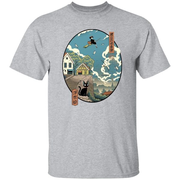 Ursula Kiki's Delivery Service - Kiki’s Delivery Service Ukiyo-E Style T Shirt-Apparel, Kiki's Delivery Service, Tshirt, Ursula Kiki's Delivery Service