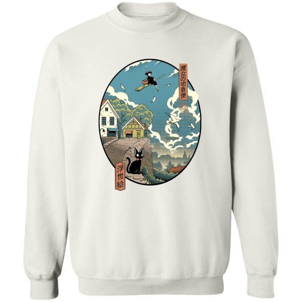 Kiki's Delivery Service Ursula - Kiki’s Delivery Service Ukiyo-E Style Sweatshirt-Apparel, Kiki's Delivery Service, Kiki's Delivery Service Ursula, Sweatshirt