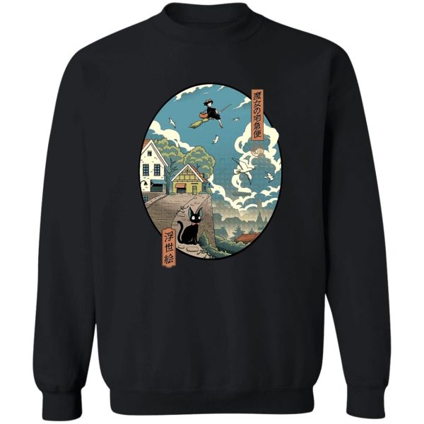 Kiki's Delivery Service Ursula - Kiki’s Delivery Service Ukiyo-E Style Sweatshirt-Apparel, Kiki's Delivery Service, Kiki's Delivery Service Ursula, Sweatshirt