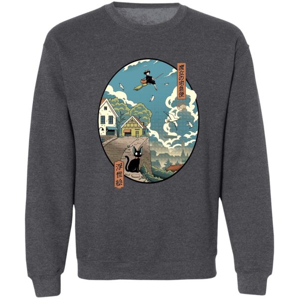 Kiki's Delivery Service Ursula - Kiki’s Delivery Service Ukiyo-E Style Sweatshirt-Apparel, Kiki's Delivery Service, Kiki's Delivery Service Ursula, Sweatshirt