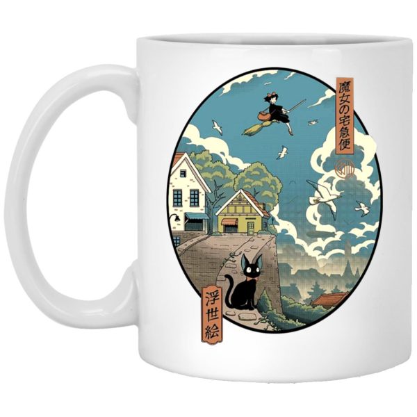 Kiki's Delivery Service Costume - Kiki’s Delivery Service Ukiyo-E Style Mug-House Decor, Kiki's Delivery Service, Kiki's Delivery Service Costume, Mug