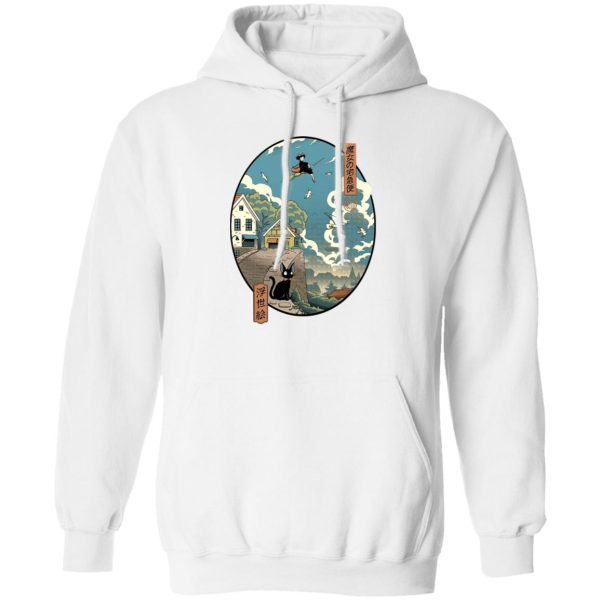 Kiki's Delivery Service Novel - Kiki’s Delivery Service Ukiyo-E Style Hoodie-Apparel, Hoodie, Kiki's Delivery Service Novel, My Neighbor Totoro