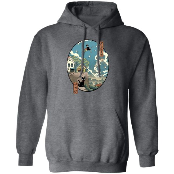 Kiki's Delivery Service Novel - Kiki’s Delivery Service Ukiyo-E Style Hoodie-Apparel, Hoodie, Kiki's Delivery Service Novel, My Neighbor Totoro