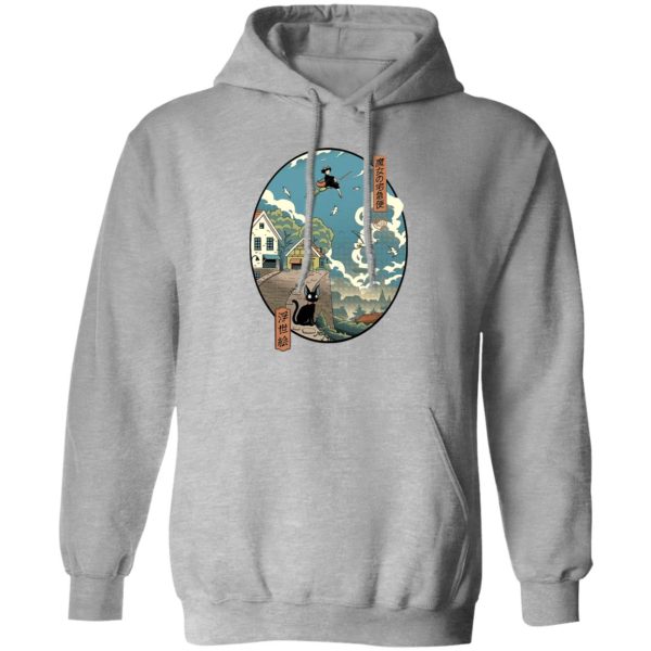 Kiki's Delivery Service Novel - Kiki’s Delivery Service Ukiyo-E Style Hoodie-Apparel, Hoodie, Kiki's Delivery Service Novel, My Neighbor Totoro