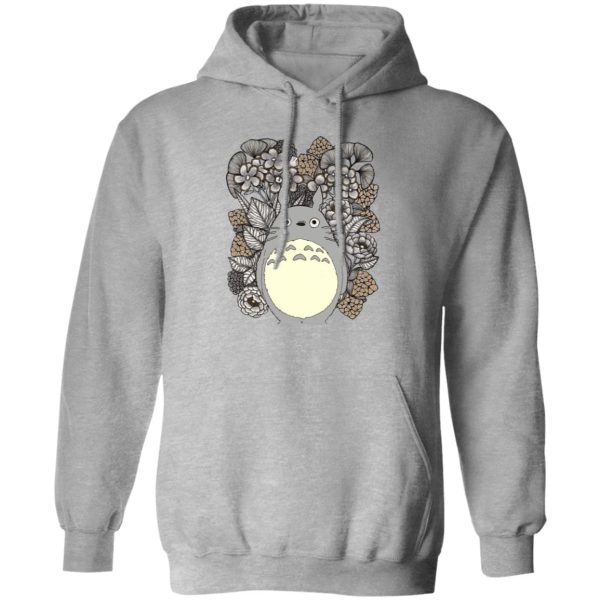 Totoro Poster - Totoro and Flowers Fanart Hoodie-Apparel, Hoodie, My Neighbor Totoro, Totoro Poster