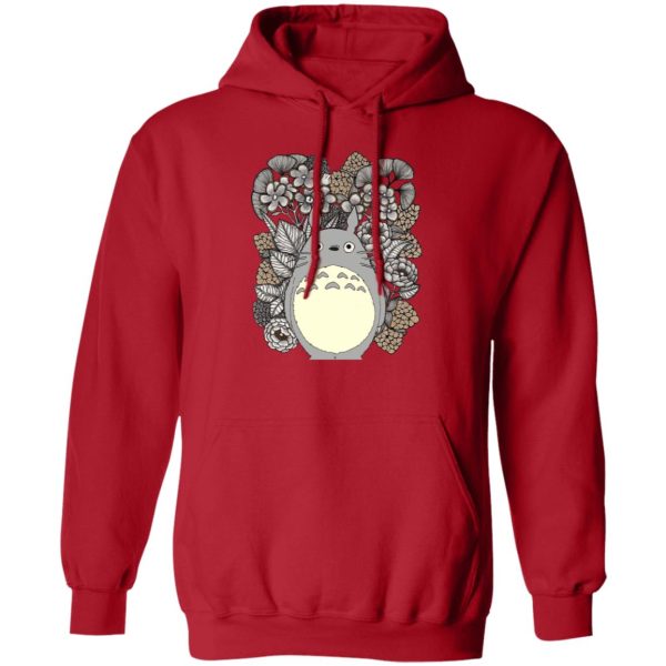 Totoro Poster - Totoro and Flowers Fanart Hoodie-Apparel, Hoodie, My Neighbor Totoro, Totoro Poster