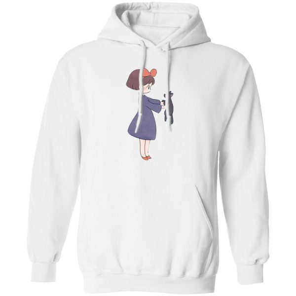 Kiki's Delivery Service Finger Figures Temu - Kiki Hugging Jiji Hoodie-Apparel, Hoodie, Kiki's Delivery Service, Kiki's Delivery Service Finger Figures Temu