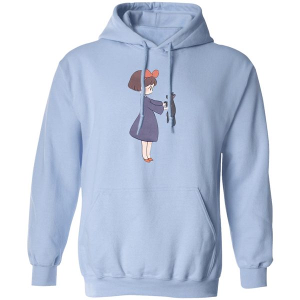 Kiki's Delivery Service Finger Figures Temu - Kiki Hugging Jiji Hoodie-Apparel, Hoodie, Kiki's Delivery Service, Kiki's Delivery Service Finger Figures Temu