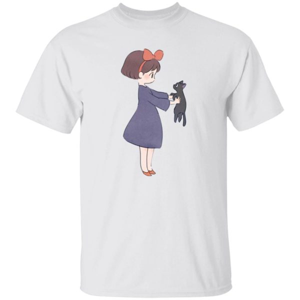 Tombo Kiki's Delivery Service - Kiki Hugging Jiji T Shirt-Apparel, Kiki's Delivery Service, Tombo Kiki's Delivery Service, Tshirt