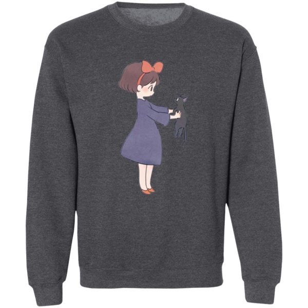 Studio Ghibli - Kiki's Delivery Service - 6.5 - Kiki Hugging Jiji Sweatshirt-Apparel, Kiki's Delivery Service, Studio Ghibli - Kiki's Delivery Service - 6.5, Sweatshirt