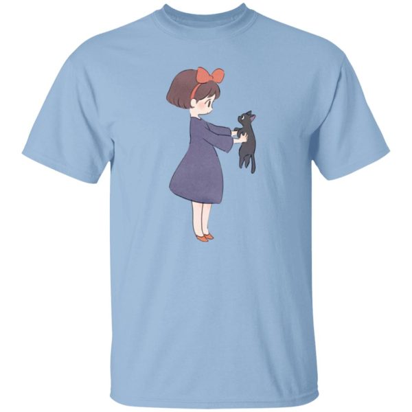 Tombo Kiki's Delivery Service - Kiki Hugging Jiji T Shirt-Apparel, Kiki's Delivery Service, Tombo Kiki's Delivery Service, Tshirt