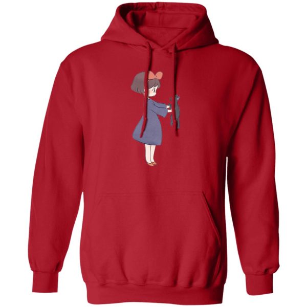 Kiki's Delivery Service Finger Figures Temu - Kiki Hugging Jiji Hoodie-Apparel, Hoodie, Kiki's Delivery Service, Kiki's Delivery Service Finger Figures Temu