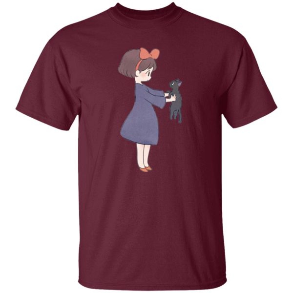 Tombo Kiki's Delivery Service - Kiki Hugging Jiji T Shirt-Apparel, Kiki's Delivery Service, Tombo Kiki's Delivery Service, Tshirt