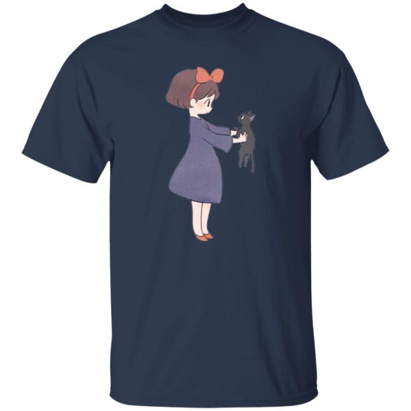 Tombo Kiki's Delivery Service - Kiki Hugging Jiji T Shirt-Apparel, Kiki's Delivery Service, Tombo Kiki's Delivery Service, Tshirt