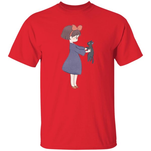 Tombo Kiki's Delivery Service - Kiki Hugging Jiji T Shirt-Apparel, Kiki's Delivery Service, Tombo Kiki's Delivery Service, Tshirt