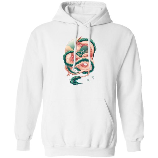 Spirited Away Live' - Spirited Away Haku Dragon Fanart Hoodie-Apparel, Hoodie, Spirited Away, Spirited Away Live