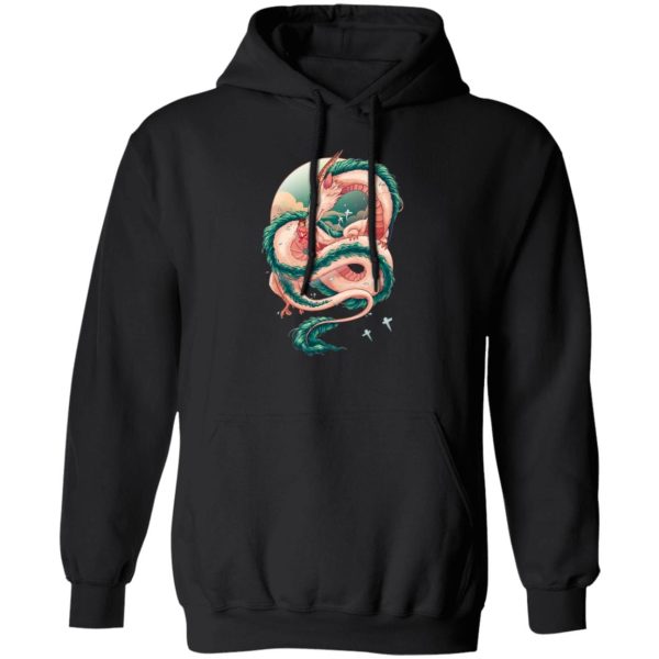 Spirited Away Live' - Spirited Away Haku Dragon Fanart Hoodie-Apparel, Hoodie, Spirited Away, Spirited Away Live