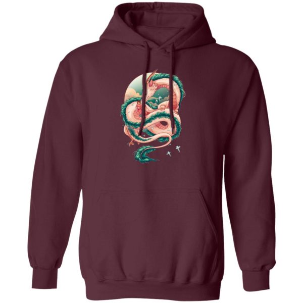 Spirited Away Live' - Spirited Away Haku Dragon Fanart Hoodie-Apparel, Hoodie, Spirited Away, Spirited Away Live