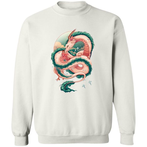 Spirited Away Radish Spirit - Spirited Away Haku Dragon Fanart Sweatshirt-Apparel, Spirited Away, Spirited Away Radish Spirit, Sweatshirt