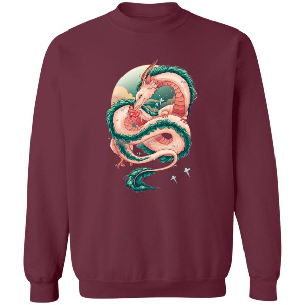 Spirited Away Radish Spirit - Spirited Away Haku Dragon Fanart Sweatshirt-Apparel, Spirited Away, Spirited Away Radish Spirit, Sweatshirt