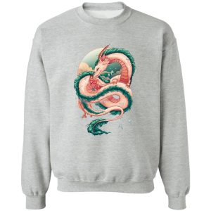 Spirited Away Radish Spirit - Spirited Away Haku Dragon Fanart Sweatshirt-Apparel, Spirited Away, Spirited Away Radish Spirit, Sweatshirt