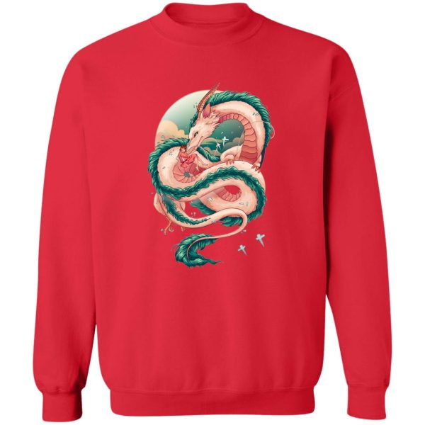 Spirited Away Radish Spirit - Spirited Away Haku Dragon Fanart Sweatshirt-Apparel, Spirited Away, Spirited Away Radish Spirit, Sweatshirt