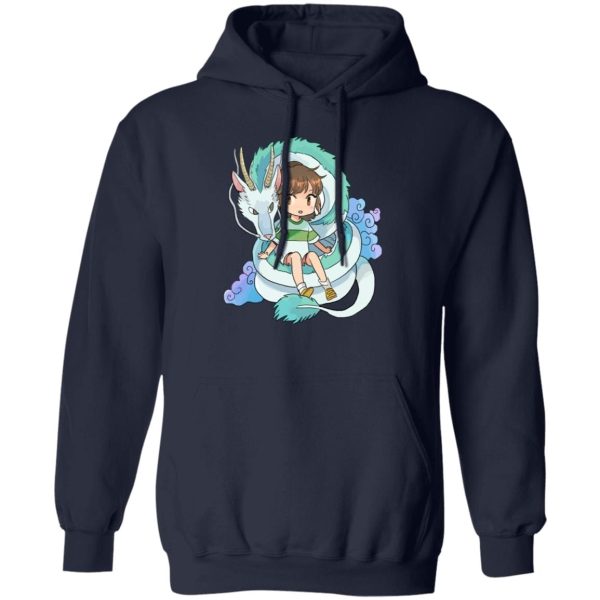 Spirited Away Haku Dragon - Spirited Away Chihiro and The Dragon Chibi Hoodie-Apparel, Hoodie, Spirited Away, Spirited Away Haku Dragon