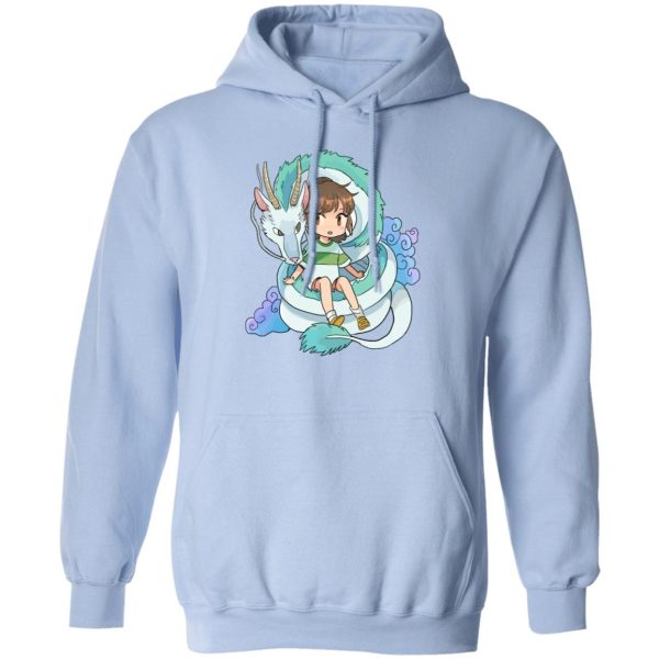 Spirited Away Haku Dragon - Spirited Away Chihiro and The Dragon Chibi Hoodie-Apparel, Hoodie, Spirited Away, Spirited Away Haku Dragon