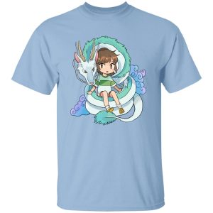 Spirited Away In Theaters - Spirited Away Chihiro and The Dragon Chibi T Shirt-Apparel, Spirited Away, Spirited Away In Theaters, Tshirt