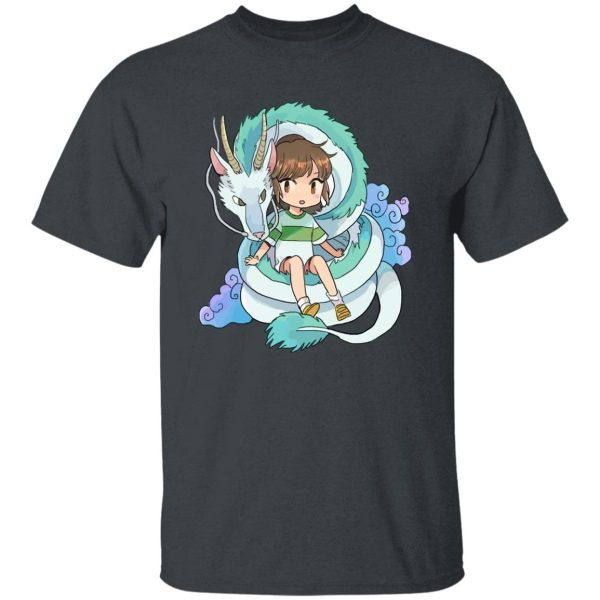 Spirited Away In Theaters - Spirited Away Chihiro and The Dragon Chibi T Shirt-Apparel, Spirited Away, Spirited Away In Theaters, Tshirt