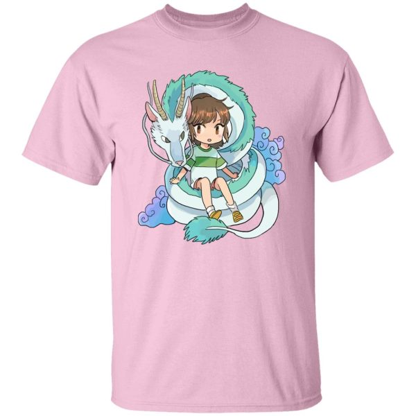 Spirited Away In Theaters - Spirited Away Chihiro and The Dragon Chibi T Shirt-Apparel, Spirited Away, Spirited Away In Theaters, Tshirt