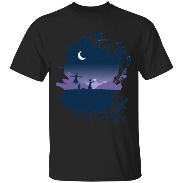 Studio Ghibli Howl's Moving Castle - Howl’s Moving Castle Midnight T Shirt for Kid-Studio Ghibli Howl's Moving Castle