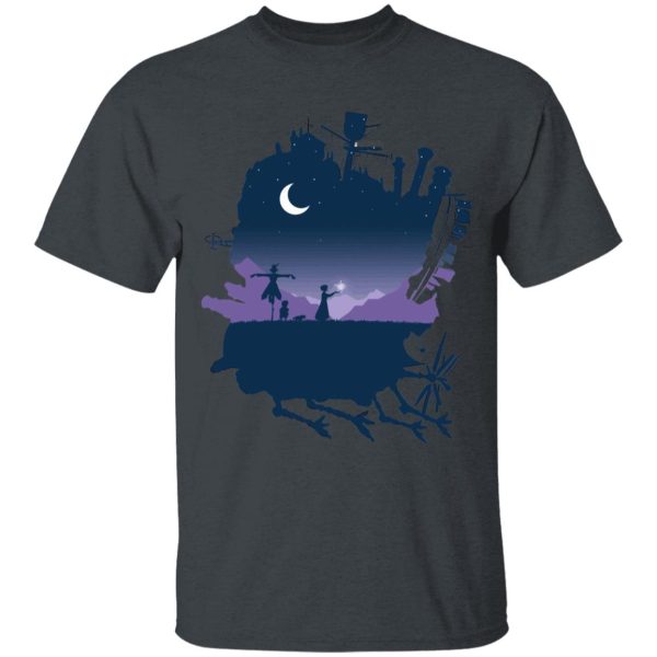 Studio Ghibli Howl's Moving Castle - Howl’s Moving Castle Midnight T Shirt for Kid-Studio Ghibli Howl's Moving Castle