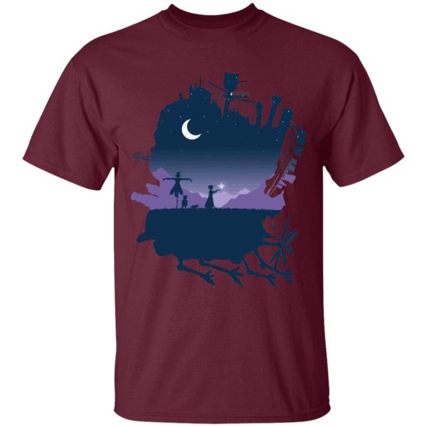 Studio Ghibli Howl's Moving Castle - Howl’s Moving Castle Midnight T Shirt for Kid-Studio Ghibli Howl's Moving Castle