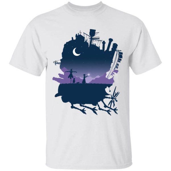 Studio Ghibli Howl's Moving Castle - Howl’s Moving Castle Midnight T Shirt for Kid-Studio Ghibli Howl's Moving Castle