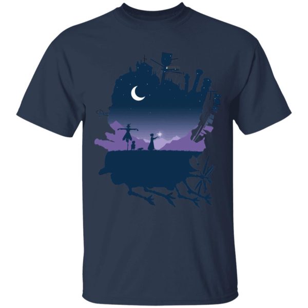 Studio Ghibli Howl's Moving Castle - Howl’s Moving Castle Midnight T Shirt for Kid-Studio Ghibli Howl's Moving Castle