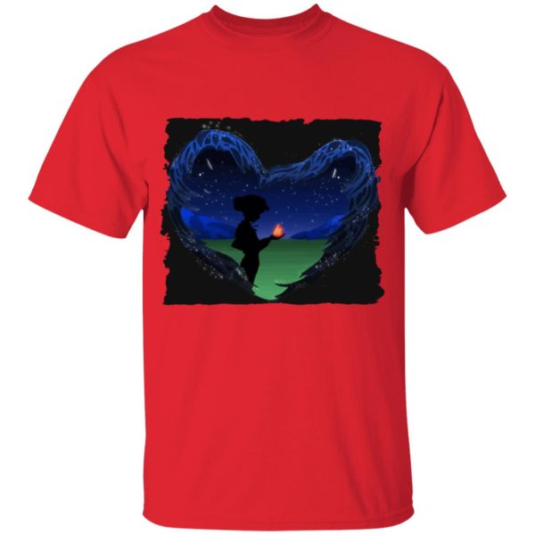 Witch Howl's Moving Castle - Howl’s Moving Castle – Howl meets Calcifer T Shirt for Kid-Witch Howl's Moving Castle