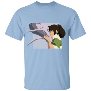 Boh Spirited Away - Spirited Away Haku and Chihiro Graphic T Shirt for Kid-Boh Spirited Away