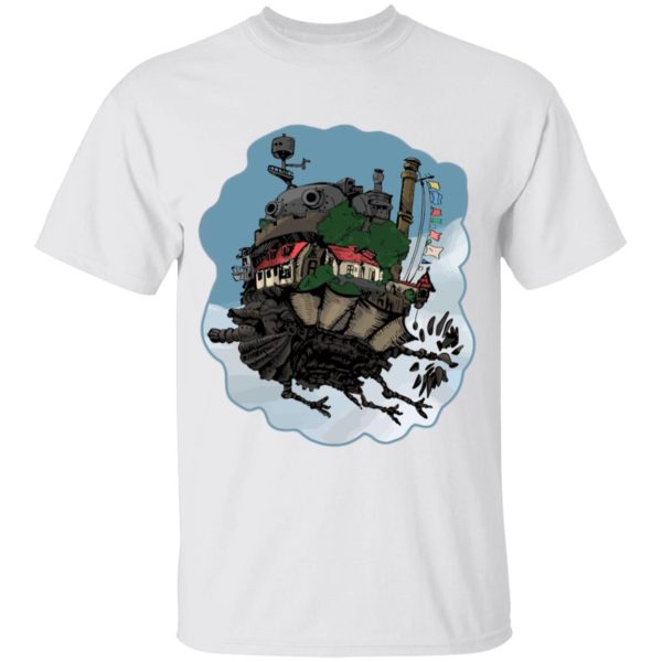 Howl's Moving Castle Japanese Poster - Howl’s Moving Castle Classic Color T Shirt for Kid-Howl's Moving Castle Japanese Poster