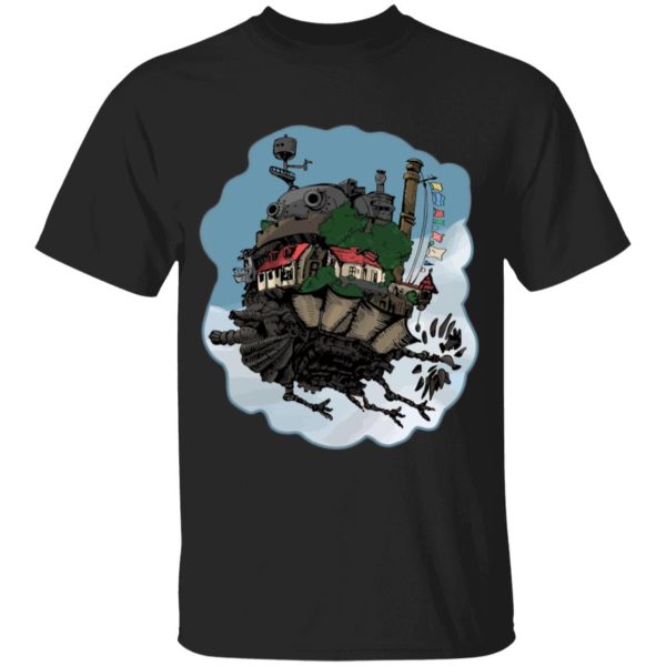 Howl's Moving Castle Japanese Poster - Howl’s Moving Castle Classic Color T Shirt for Kid-Howl's Moving Castle Japanese Poster