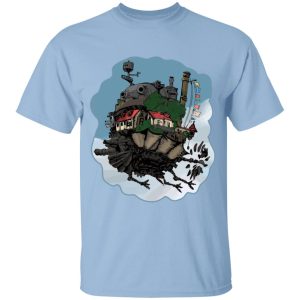 Howl's Moving Castle Japanese Poster - Howl’s Moving Castle Classic Color T Shirt for Kid-Howl's Moving Castle Japanese Poster