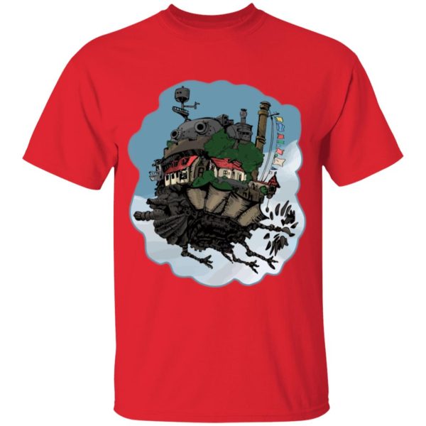 Howl's Moving Castle Japanese Poster - Howl’s Moving Castle Classic Color T Shirt for Kid-Howl's Moving Castle Japanese Poster