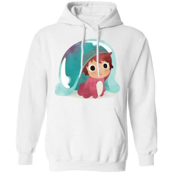 Ponyo Cast - Ponyo Water Color Hoodie-Apparel, Hoodie, ponyo, Ponyo Cast