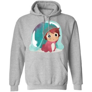 Ponyo Cast - Ponyo Water Color Hoodie-Apparel, Hoodie, ponyo, Ponyo Cast